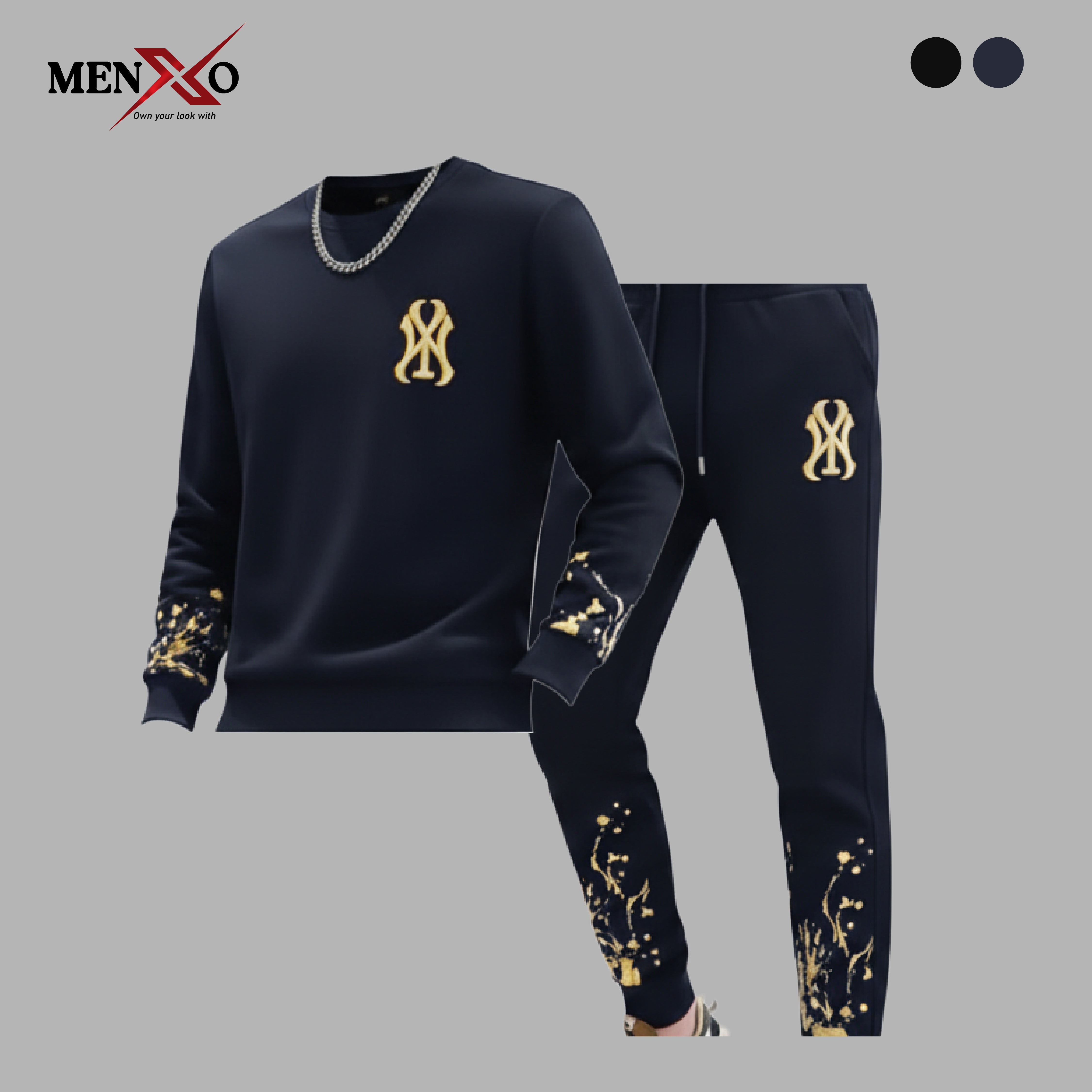 Golden Edge Tracksuit – Black & Gold Luxe Streetwear Set