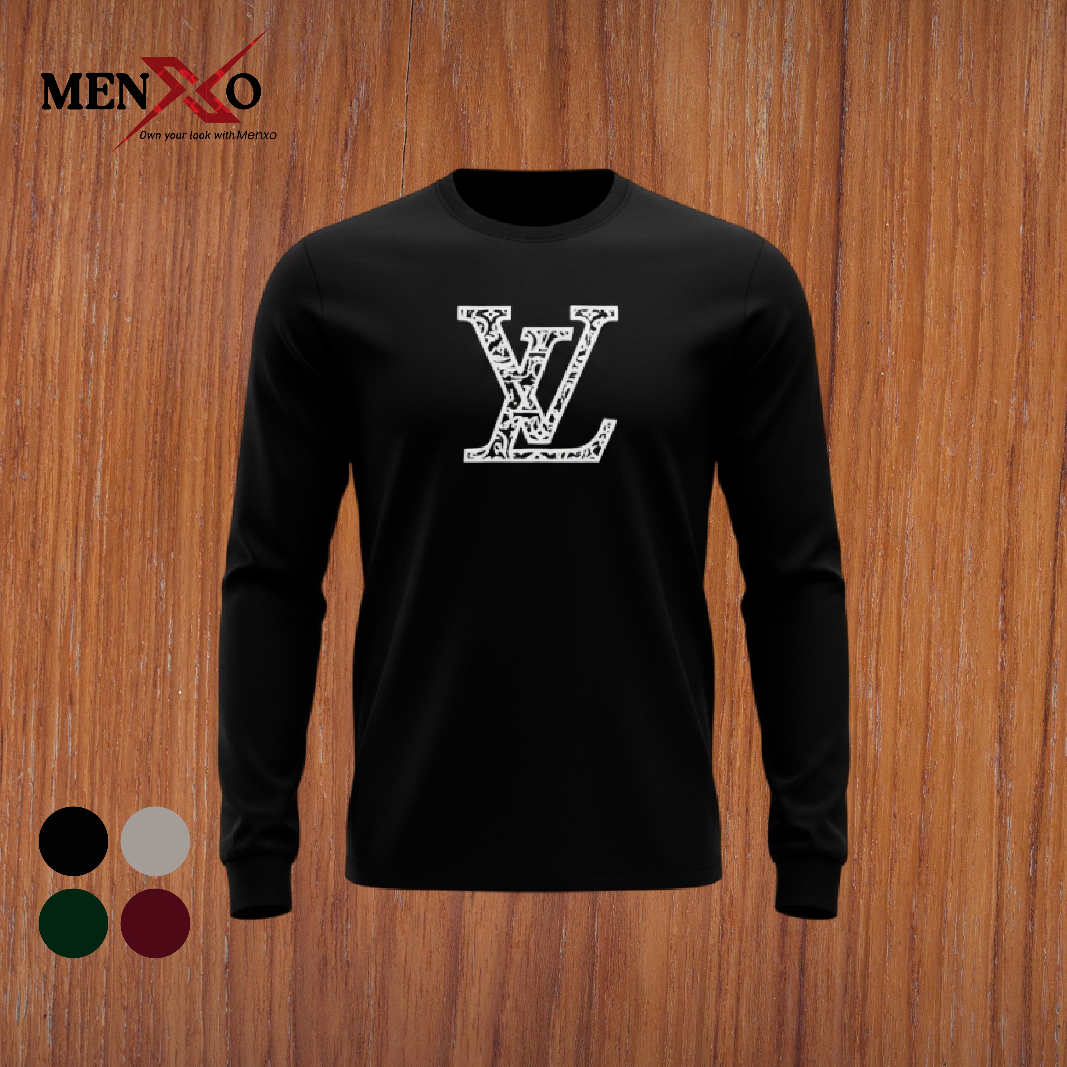 LV NOIR - Patterned Monogram Full Sleeve T-Shirt