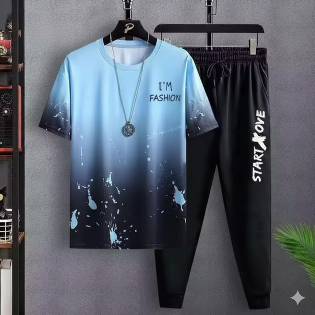Gradient Splash Streetwear Set