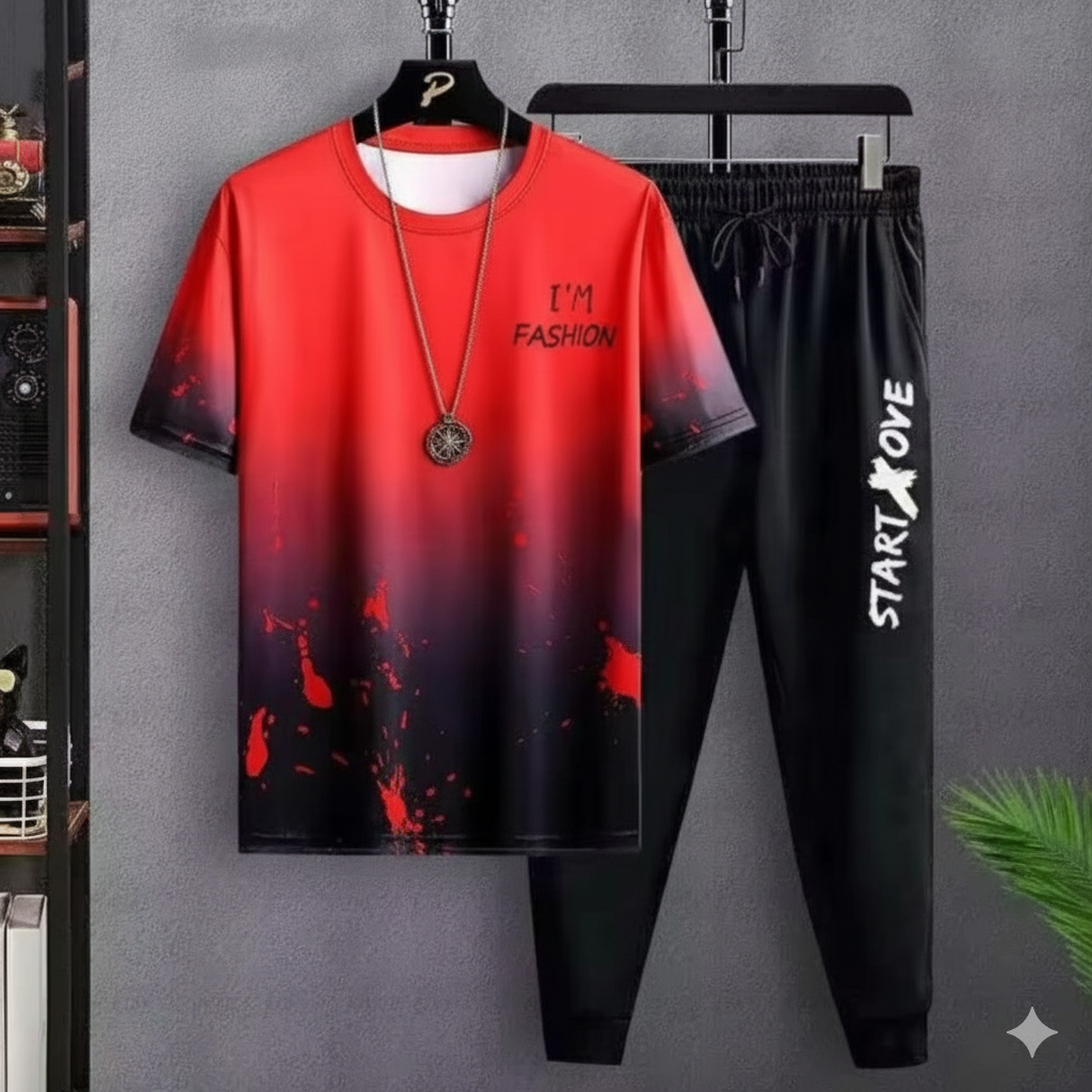 Gradient Splash Streetwear Set